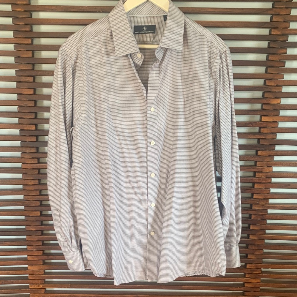 Hart Schaffner Marx Men's Micro-Check Dress Shirt